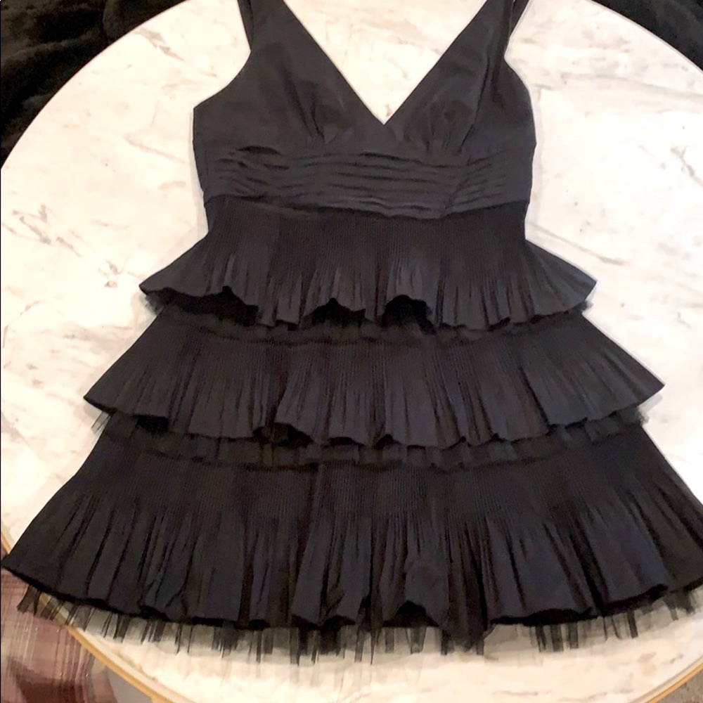 BCBG party/dance/layered posh evening black dress